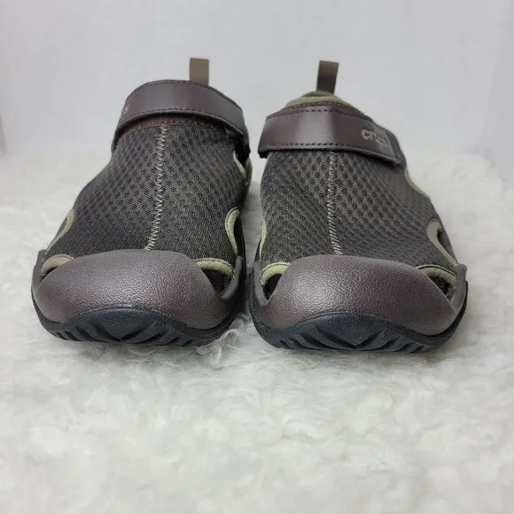 Crocs Swiftwater Men's Size 9 Sandals Fit Mesh Deck Water Slide Fishing Shoes