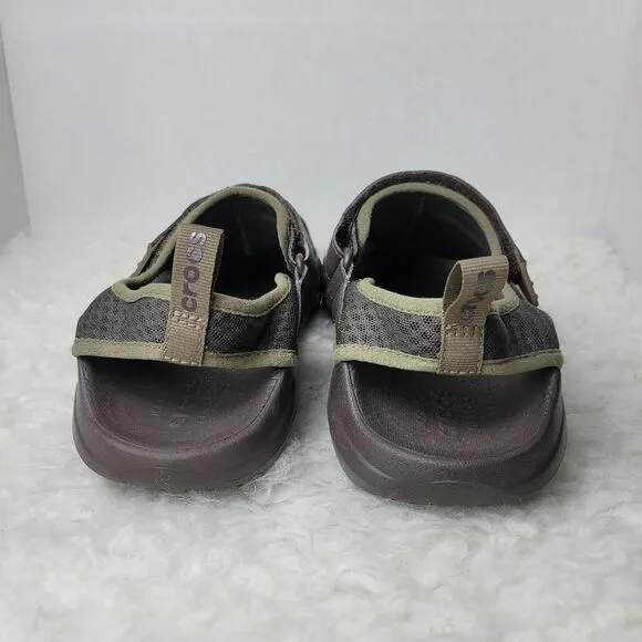 Crocs Swiftwater Men's Size 9 Sandals Fit Mesh Deck Water Slide Fishing Shoes