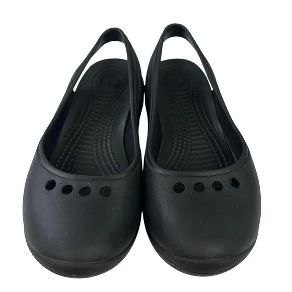 Crocs Tone Skylar Slingback Flats Black Pink Womens Size‎ 6