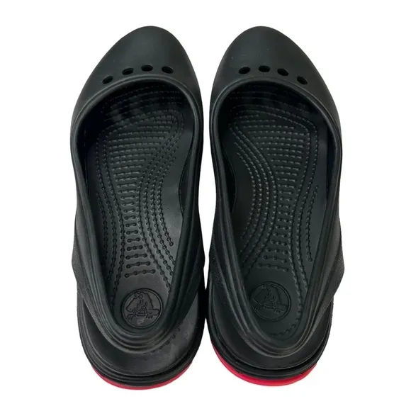 Crocs Tone Skylar Slingback Flats Black Pink Womens Size‎ 6