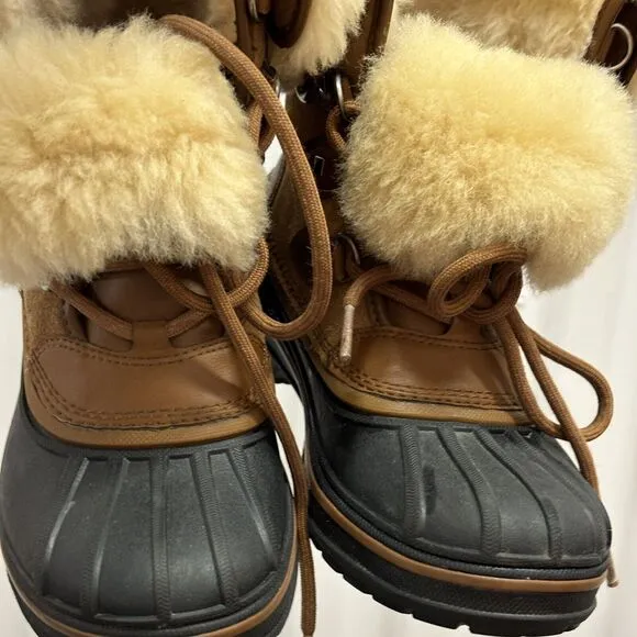 Crocs‎ Womens All Cast II Luxe Snow Boots Sz5 Waterproof Duck Lace Up Gorpcore