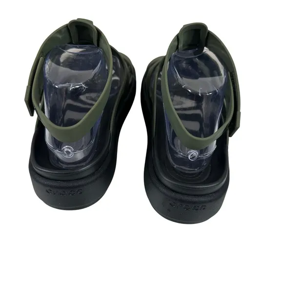Crocs Women's Sandals Green Water Resistant Fisherman Brooklyn Luxe Size 10W