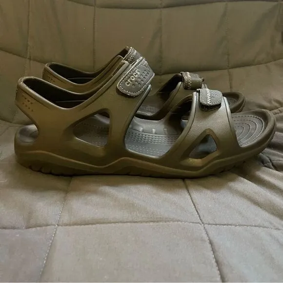 Crocs Swift Water River Sandals Black Men's Size 13