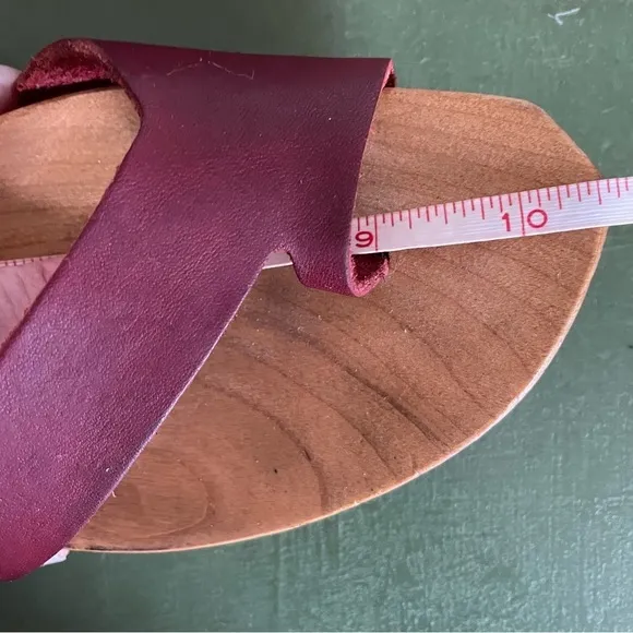 CYDWOQ REVOLT Wood Soled Sandals with Veg Dyed Red Leather Straps *USA Made*