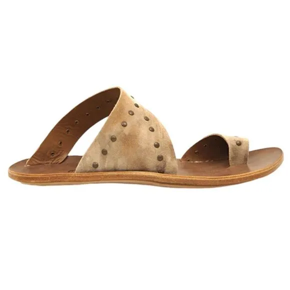 CYDWOQ Tan Hillary Thong Sandals Size 9.5 10 US 41 UK