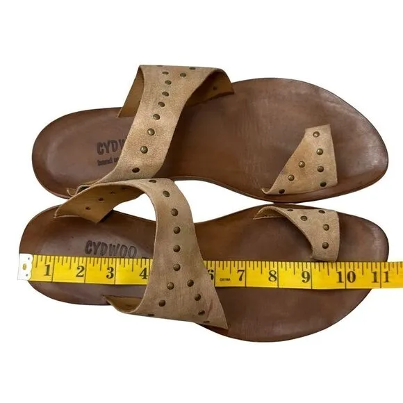 CYDWOQ Tan Hillary Thong Sandals Size 9.5 10 US 41 UK
