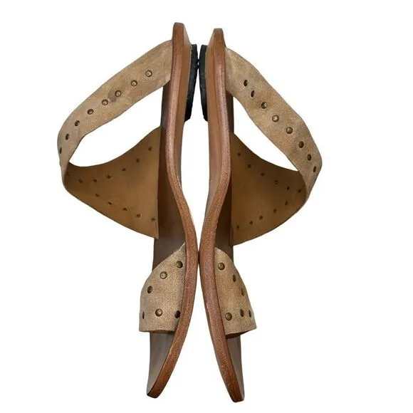 CYDWOQ Tan Hillary Thong Sandals Size 9.5 10 US 41 UK