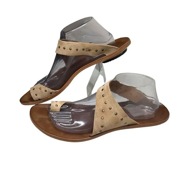 CYDWOQ Tan Hillary Thong Sandals Size 9.5 10 US 41 UK