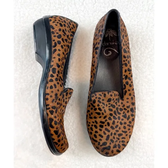 DANSKO • Olivia Cheetah Calf Hair Slip-On Loafers