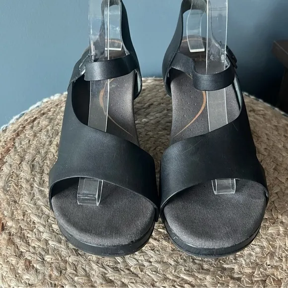 Dansko Tasha Leather Cut Out Platform Sandals