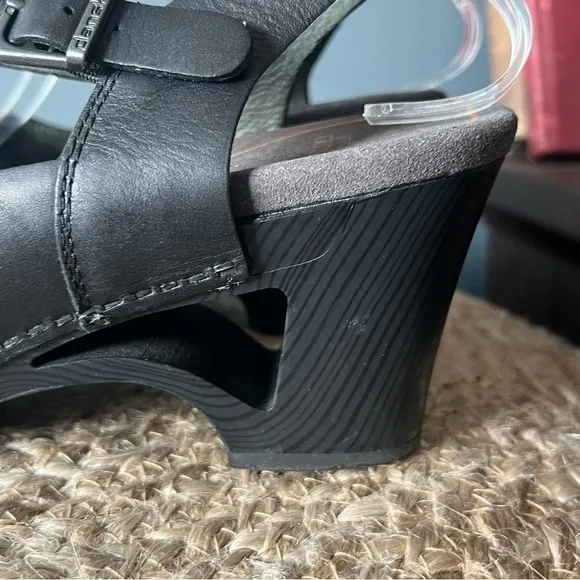 Dansko Tasha Leather Cut Out Platform Sandals