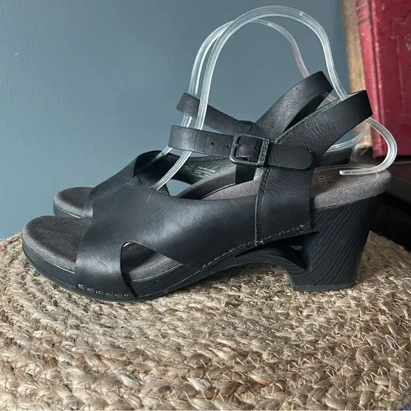 Dansko Tasha Leather Cut Out Platform Sandals