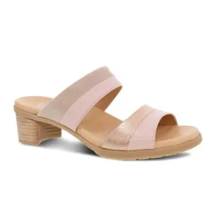 Dansko Theresa LeatherSuede Sandals Women's Size 38 New Blush Pink Rose Gold
