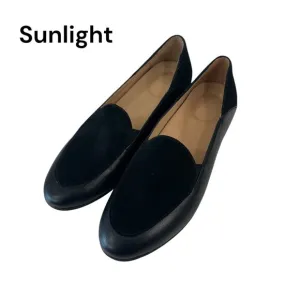 Dansko Womens Black Leather &amp; Suede Loafers Size 37 Comfortable Slip-On Shoes