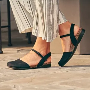Dansko Women's Rowan Nubuck Black Sandals Closed Toe Size 39 US 9