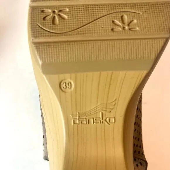 Dansko Women's Jacinda Platform Slingback Sandals Walnut Nubuck Sz 8.5-9