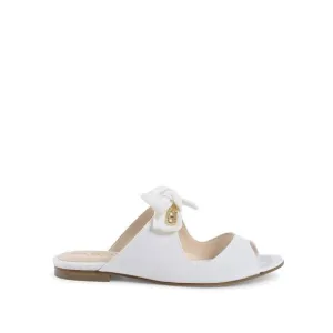 Dee Ocleppo Helen Flat Sandal - White Women Slip Ons
