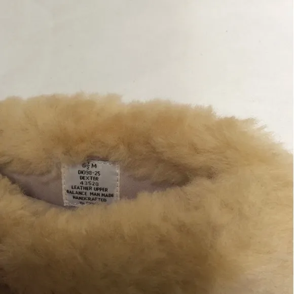 Dexter Brown Tan Camel Shearling Sheepskin Suede Leather Suede Winter Snow Boots