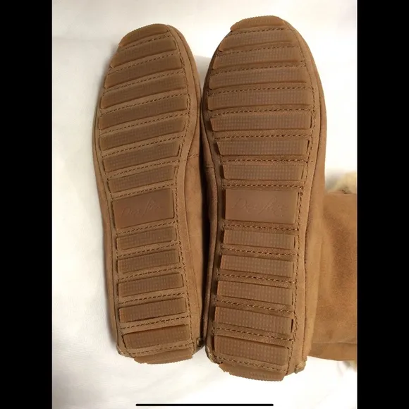 Dexter Brown Tan Camel Shearling Sheepskin Suede Leather Suede Winter Snow Boots