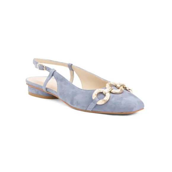 DOLCE VITA BLUEBELL Suede Ramano Slingback Flats