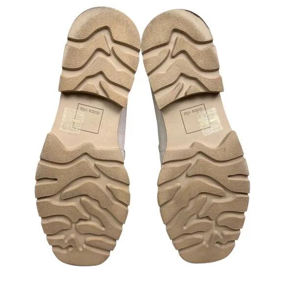 Dolce Vita Womens Penny Loafers Elias Suede‎ Chunky Platform Beige Size 11