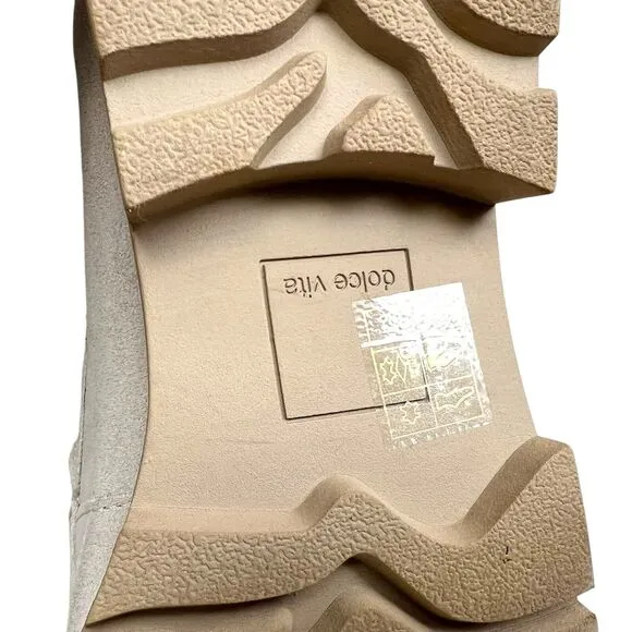 Dolce Vita Womens Penny Loafers Elias Suede‎ Chunky Platform Beige Size 11