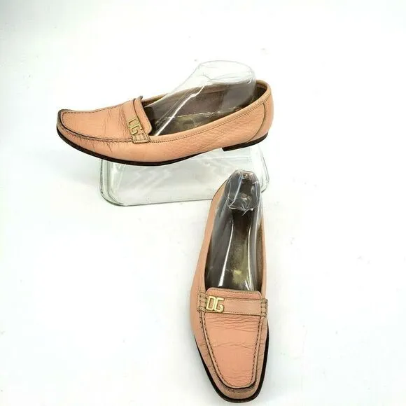 DOLCE &amp; GABBANA Pink Nude Loafer Shoes Flats