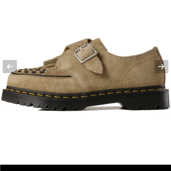 Dr. Martens Tan Slip-On Loafers with Woven Detail