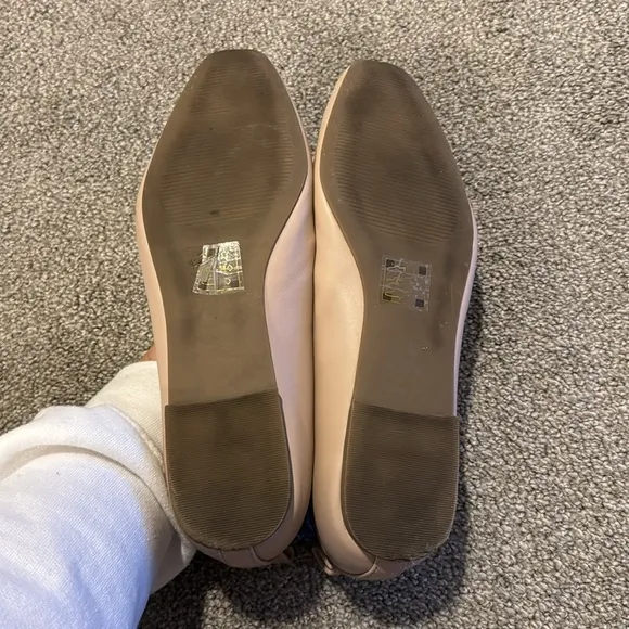 Draper James Taylor Leather Beige Ballet Pink Flats