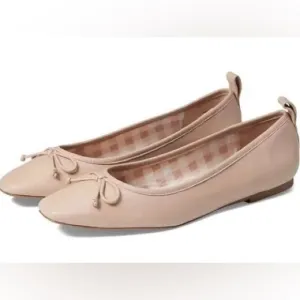 Draper James Taylor Leather Beige Ballet Pink Flats
