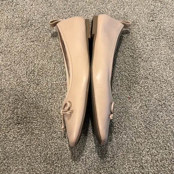 Draper James Taylor Leather Beige Ballet Pink Flats
