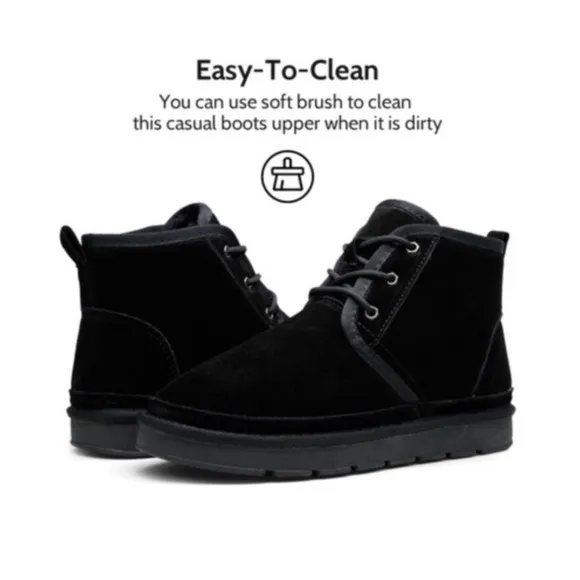 Dream Pairs Men's Winter Boots Suede Snow  Leather Mid-Calf sz 10 NEW #H336