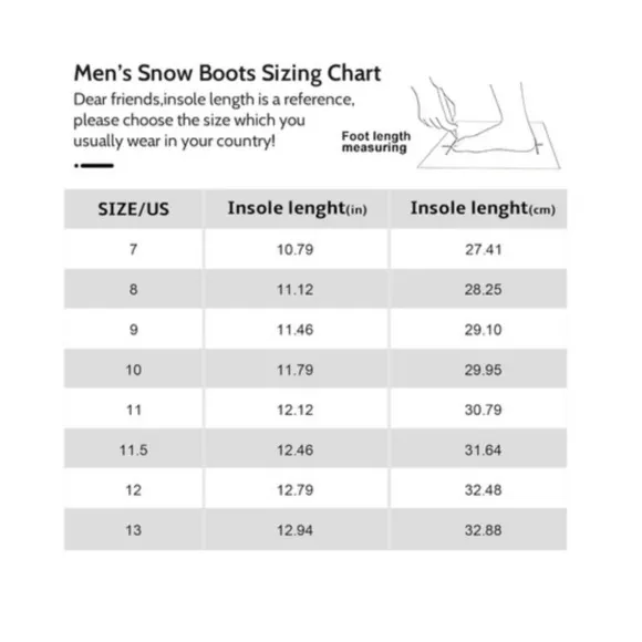 Dream Pairs Men's Winter Boots Suede Snow  Leather Mid-Calf sz 10 NEW #H336