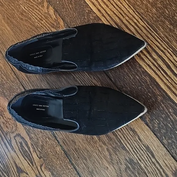 Dries Van Noten Velvet Flats