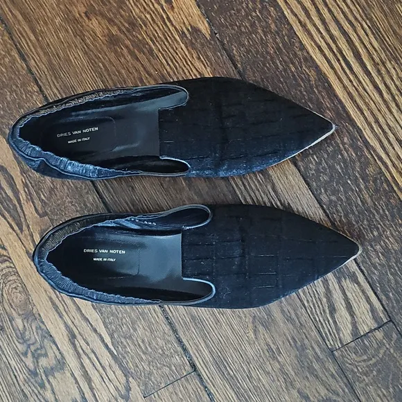 Dries Van Noten Velvet Flats