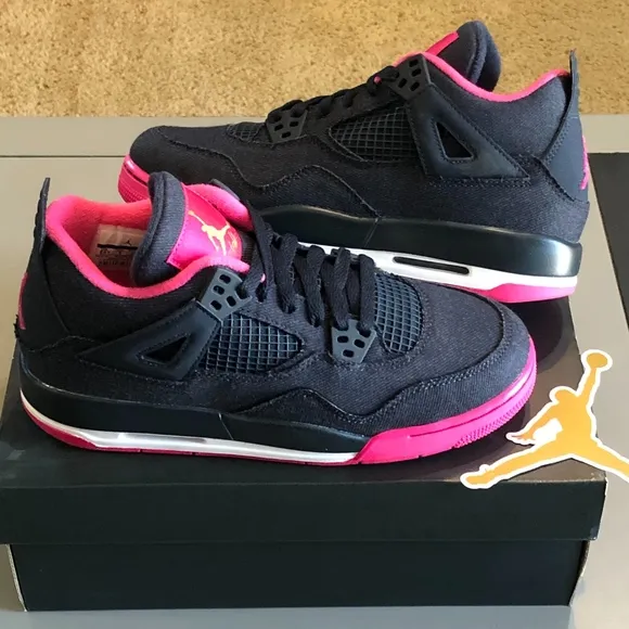 DS Nike Air Jordan 4 IV Retro Denim PINK size 5.5y