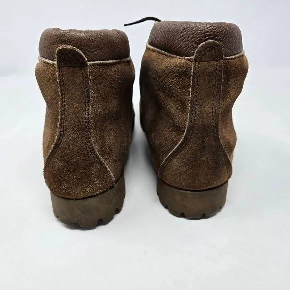 DUNHAM TYROLEANS MADE IN ITALY BROWN SUEDE HIKING TRAIL BOOTS MENS SIZE 8