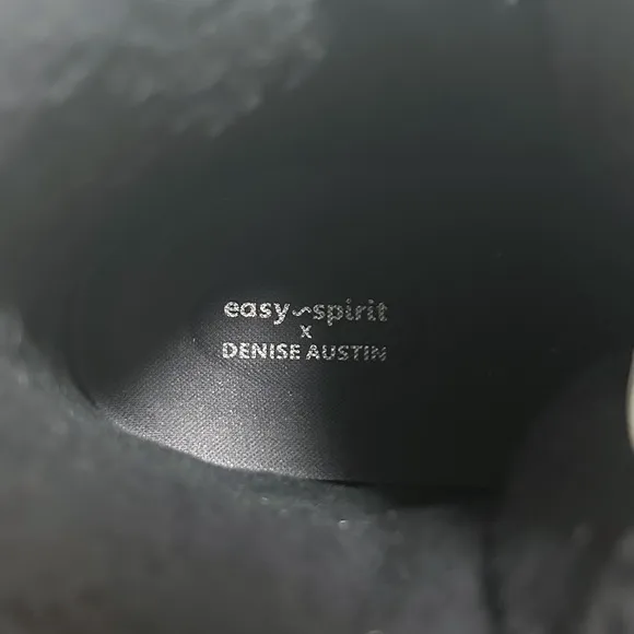 Easy Spirit Black Grey Marnie2 Faux Shearling Lined Ankle Boots NIB 7.5 Marnie 2