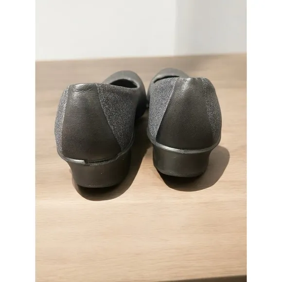 ECCO Felicia Stretch Slip-On Wedge Loafers Dark Heathered Grey EU 41 US 10-10.5