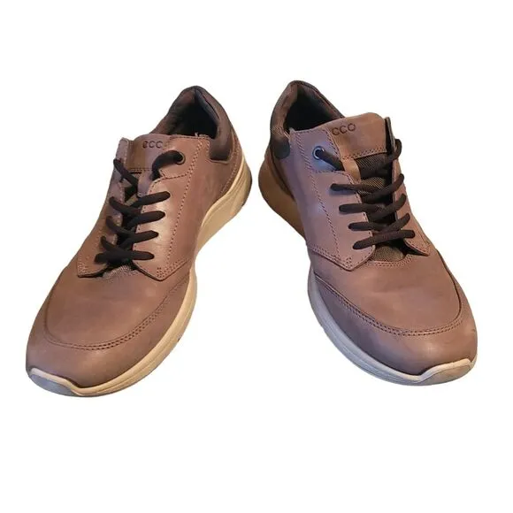 ECCO Irving Casual Mens 11  Tie Oxford Sneakers Dark Clay