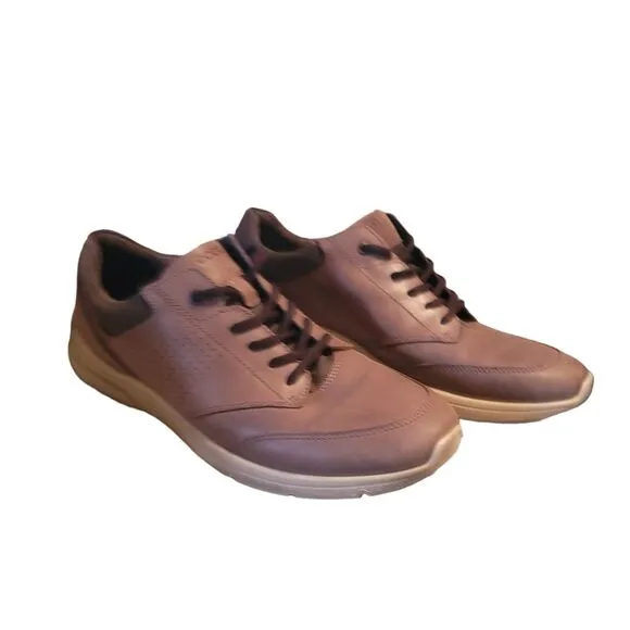 ECCO Irving Casual Mens 11  Tie Oxford Sneakers Dark Clay