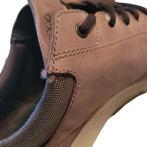 ECCO Irving Casual Mens 11  Tie Oxford Sneakers Dark Clay