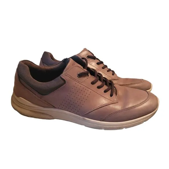 ECCO Irving Casual Mens 11  Tie Oxford Sneakers Dark Clay