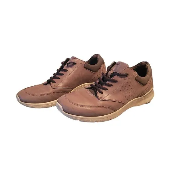 ECCO Irving Casual Mens 11  Tie Oxford Sneakers Dark Clay