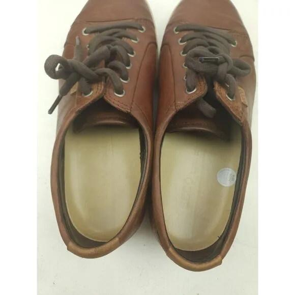 Ecco Soft 7 Men Size 9-9.5 EU 43 Brown Leather Comfort Casual Sneakers
