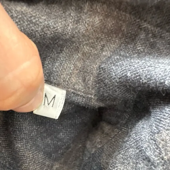 Eleventy Platinum Snap Front Flannel Shirt | Size M | Made in Italy | Melange