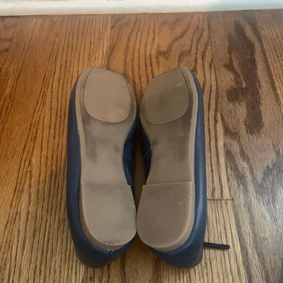 empress square toe leather flats