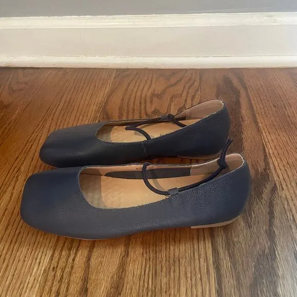 empress square toe leather flats