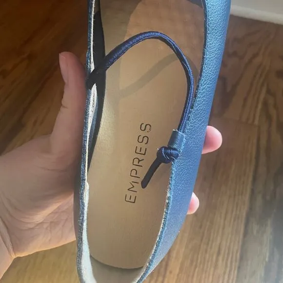 empress square toe leather flats