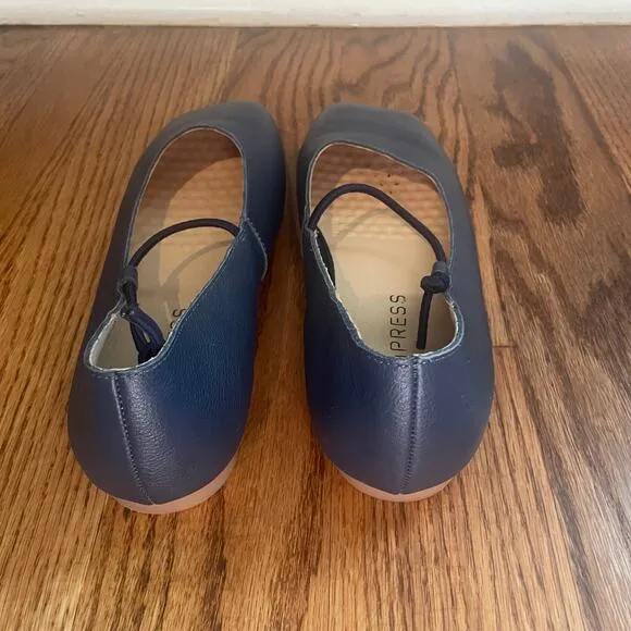 empress square toe leather flats